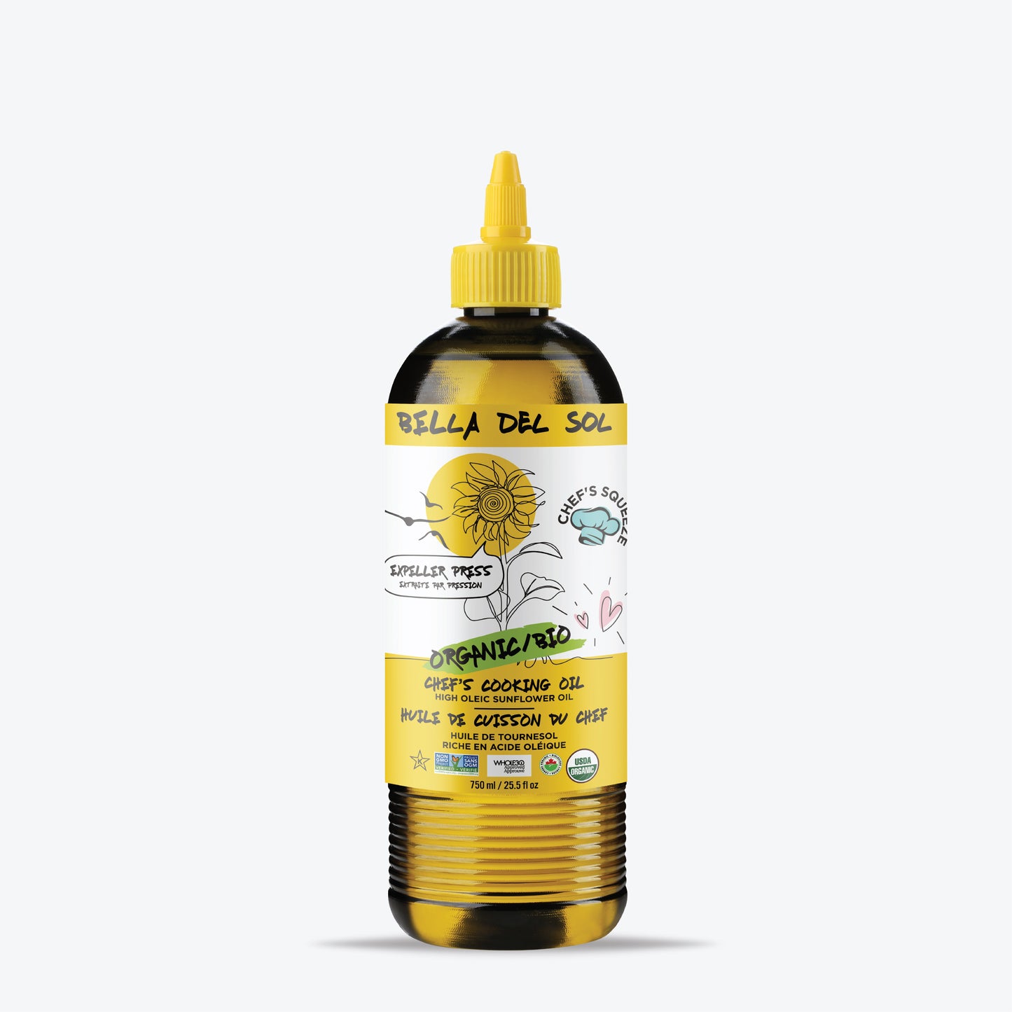 Bella Del Sol Organic High Heat Cooking Oil 750ml