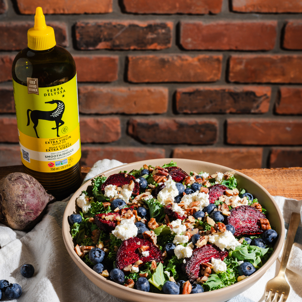 Beet Blueberry & Goat Cheese Salad