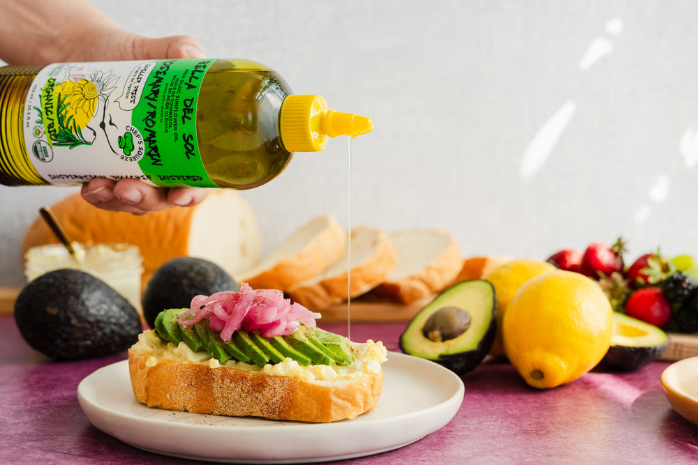 Bella Del Sol Organic high heat cooking oil infused with rosemary