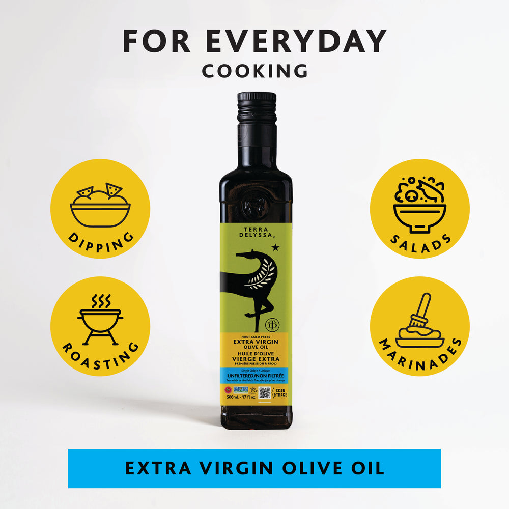 Unfiltered Extra Virgin Olive Oil – Terra Delyssa Canada Unfiltered Extra Virgin Olive Oil – Terra Delyssa Canada
