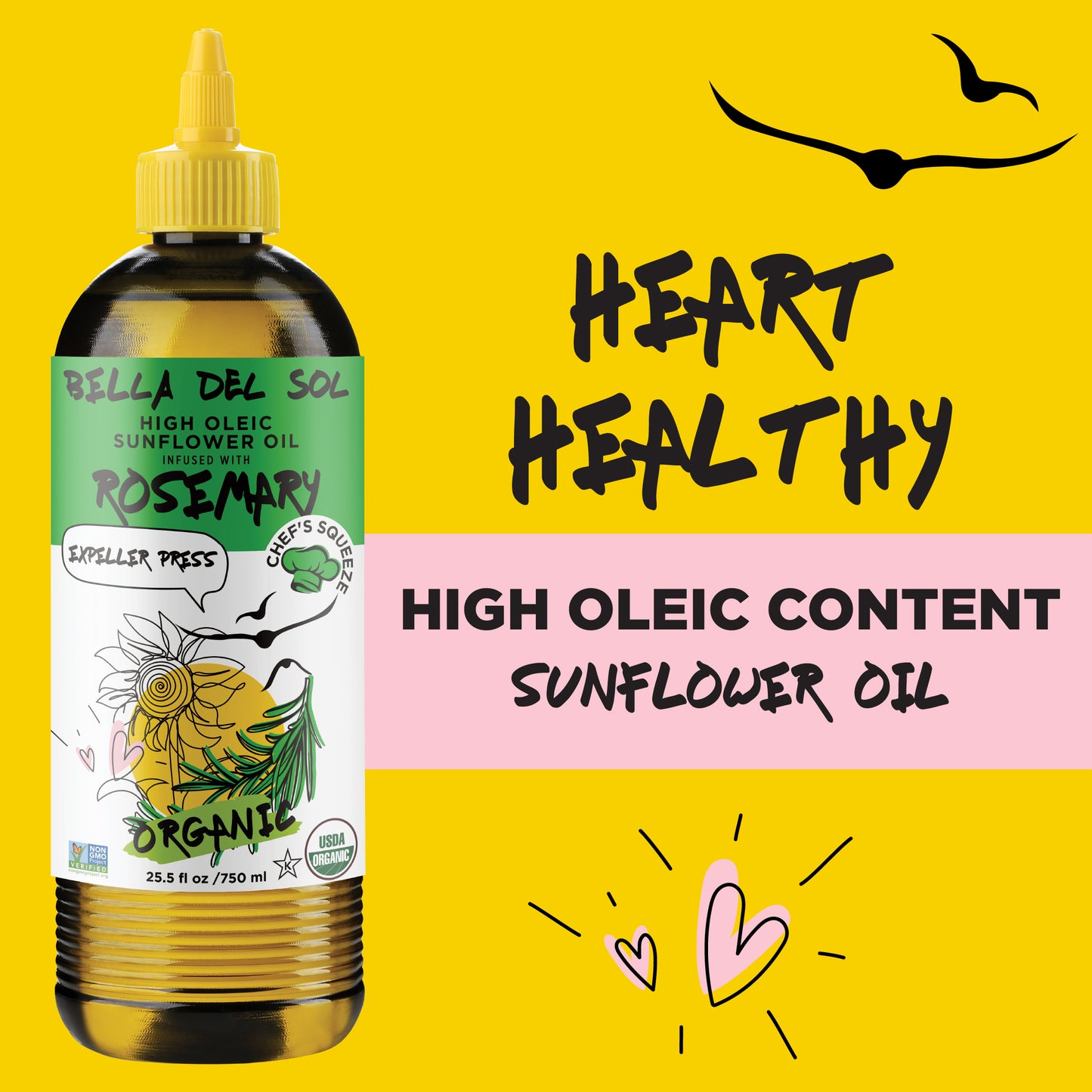 
                  
                    Heart Healthy Bella Del Sol Rosemary Organic Sunflower Oil – High Oleic Content for Everyday Wellness
                  
                