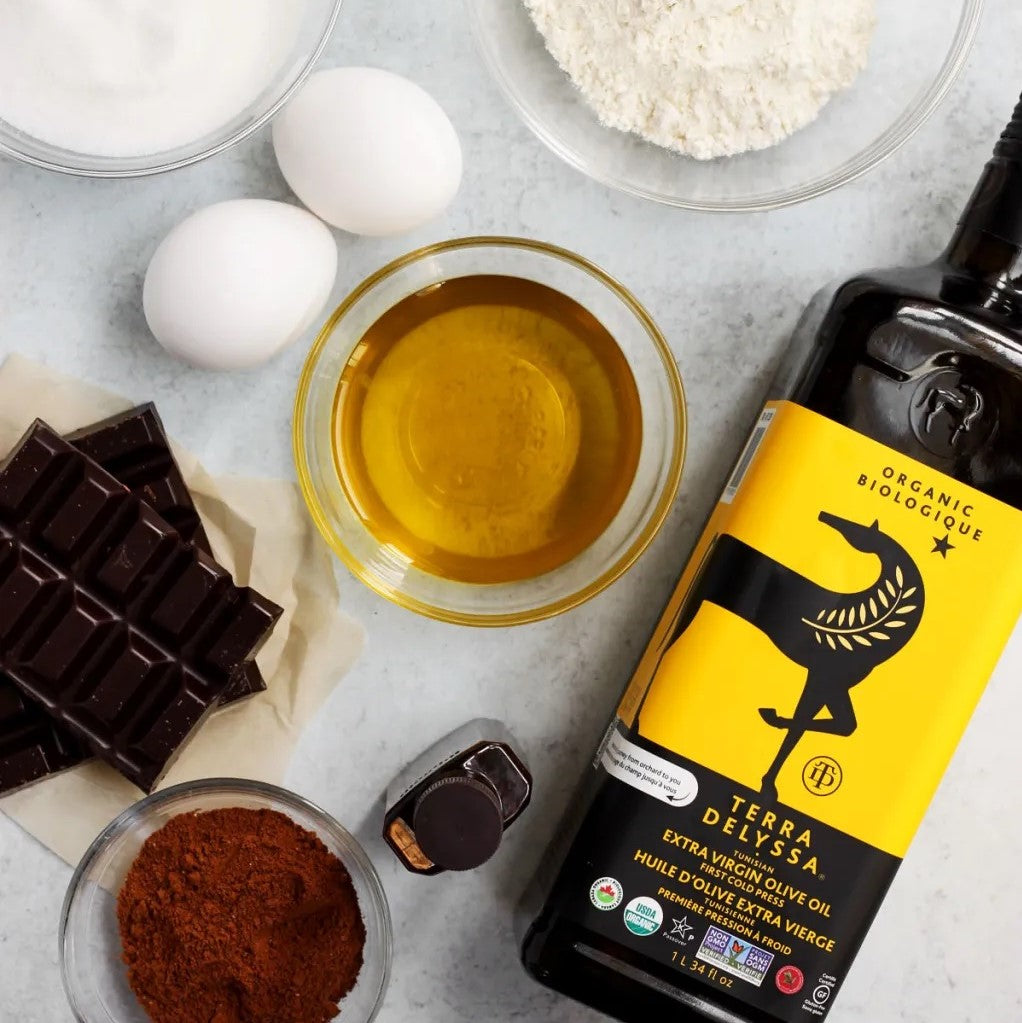 
                  
                    Olive Oil Brownies with Date Fudge Frosting
                  
                