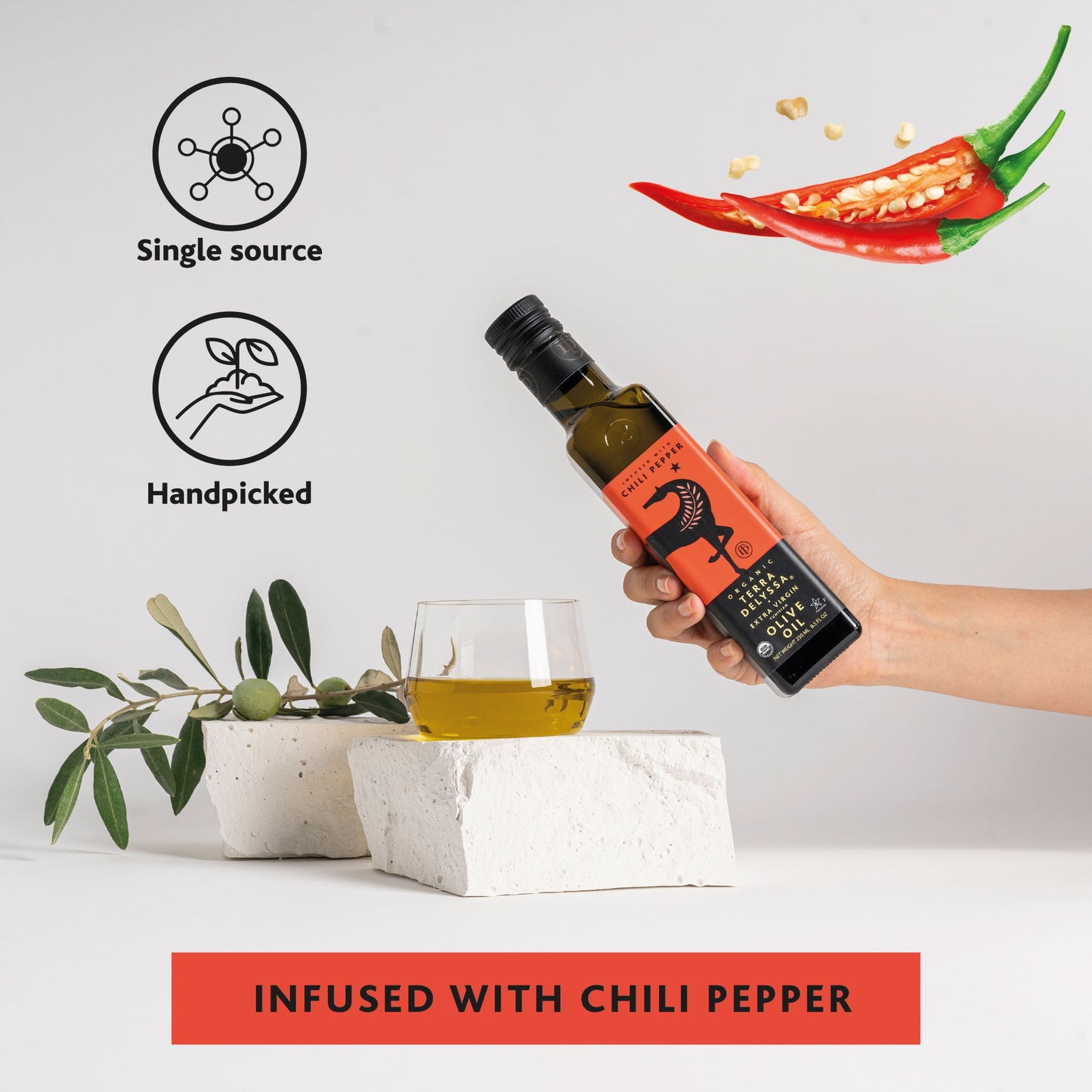 
                  
                    Red Pepper Infused Extra Virgin Olive Oil
                  
                