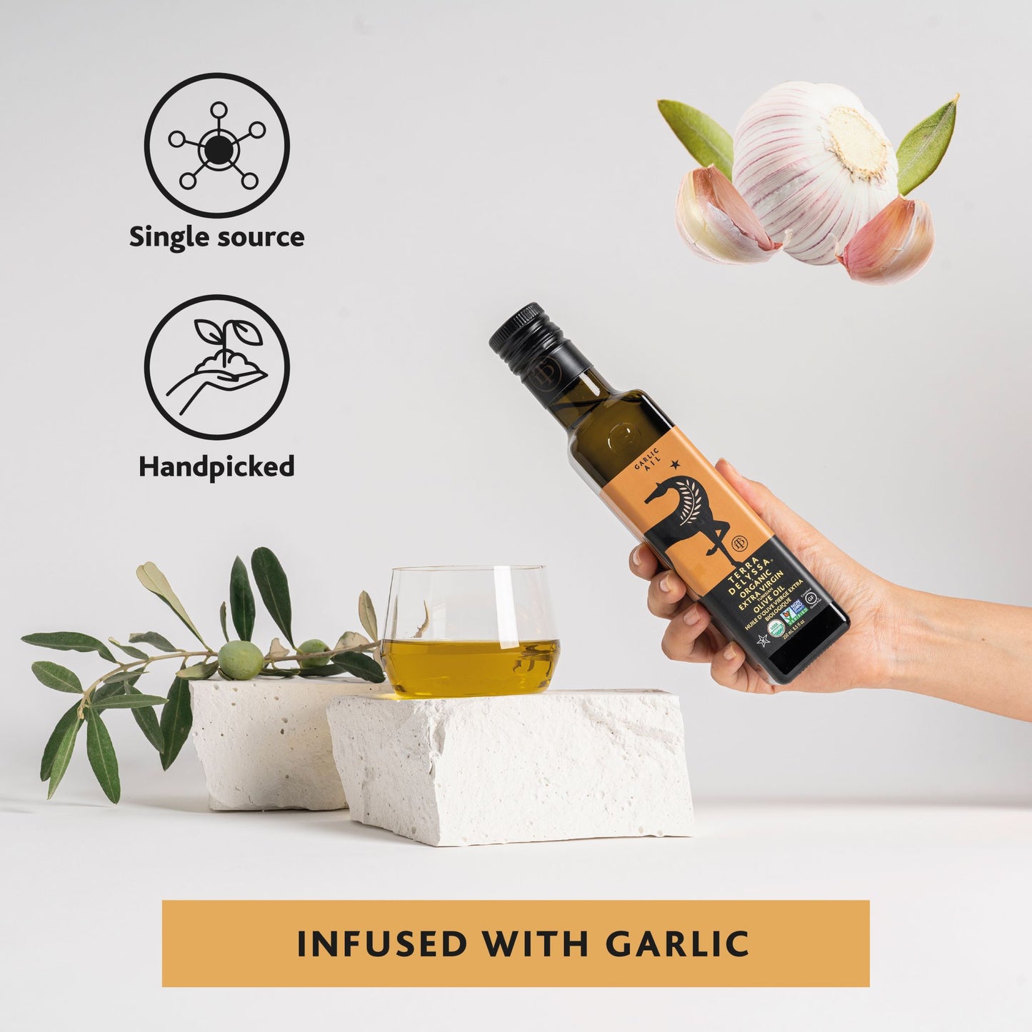 
                  
                    Garlic Infused Extra Virgin Olive Oil
                  
                