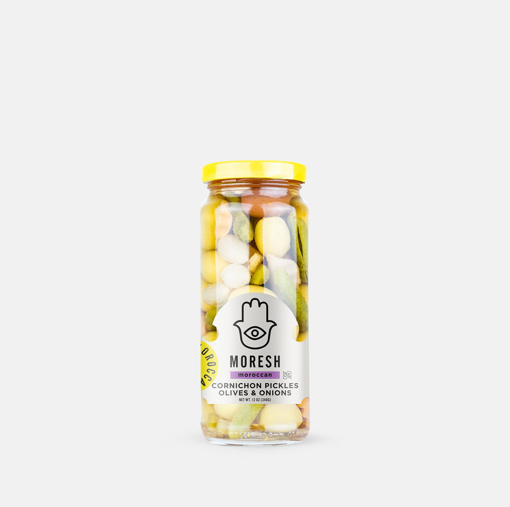 Moresh Cornichon Pickles, Olives, & Onions