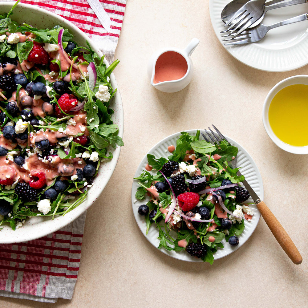 Berry & Feta Salad with Raspberry Vinaigrette