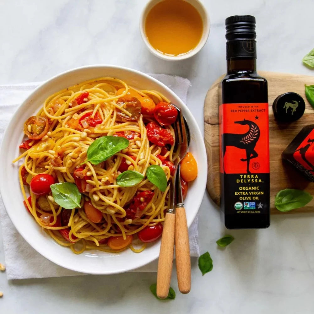 
                  
                    Spaghetti épicé aux tomates meurtries 
                  
                