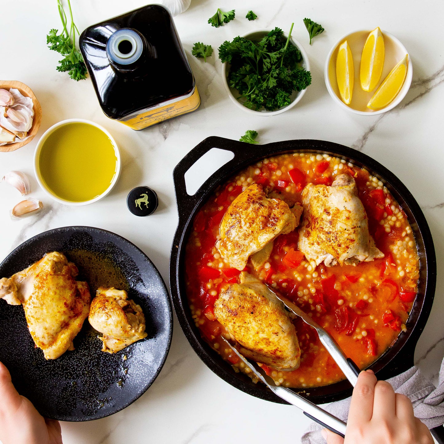 
                  
                    Poulet méditerranéen à la casserole
                  
                