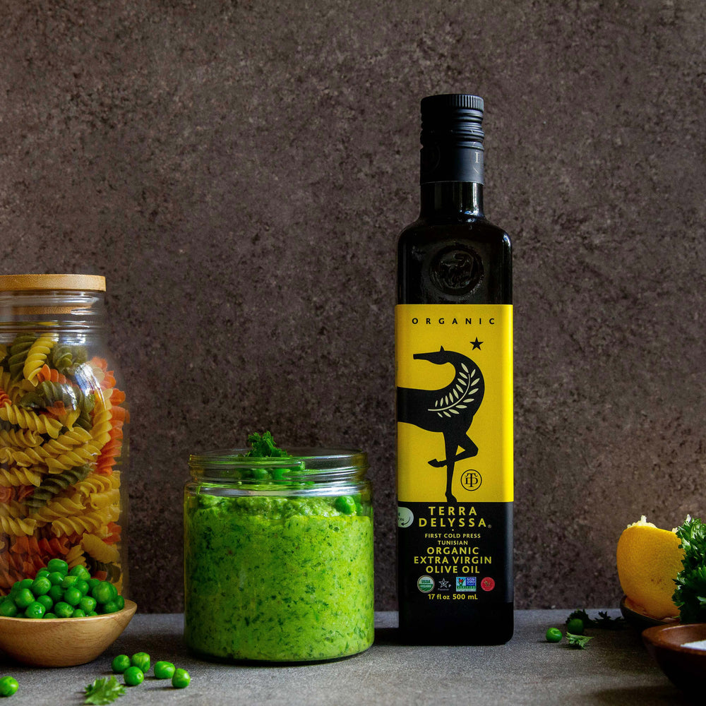 
                  
                    Pesto de petits pois et persil
                  
                