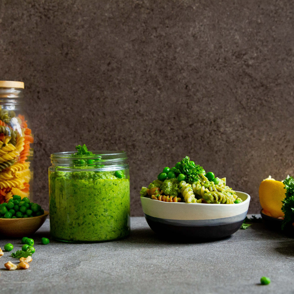 Pesto de petits pois et persil