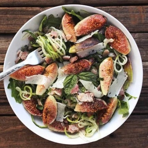 Zucchini Noodles With Fig, Arugula And Pancetta