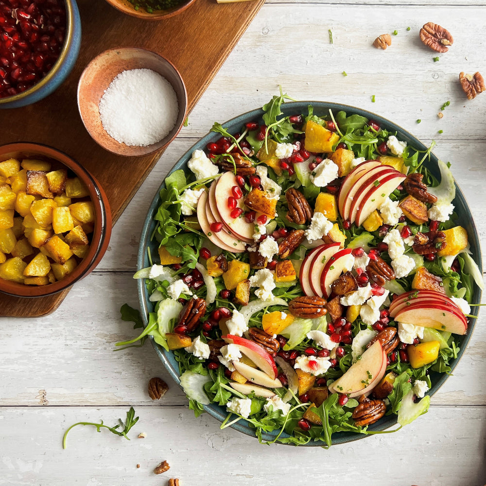 Goat Cheese and Candied Pecan Winter Salad